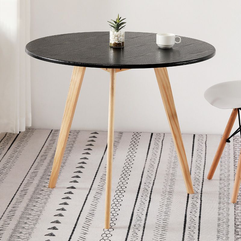 3 Legs End Table Natural/black/white Round Wood Side End Table Clearhalo 'Coffee & Accent Tables' 'End & Side Tables' 'end_side_table' 'Furniture' 'furniture_end_side_table' 'Living Room Furniture' 1200x1200_cc628474-ebf4-4662-b1ef-08cd9f926e09