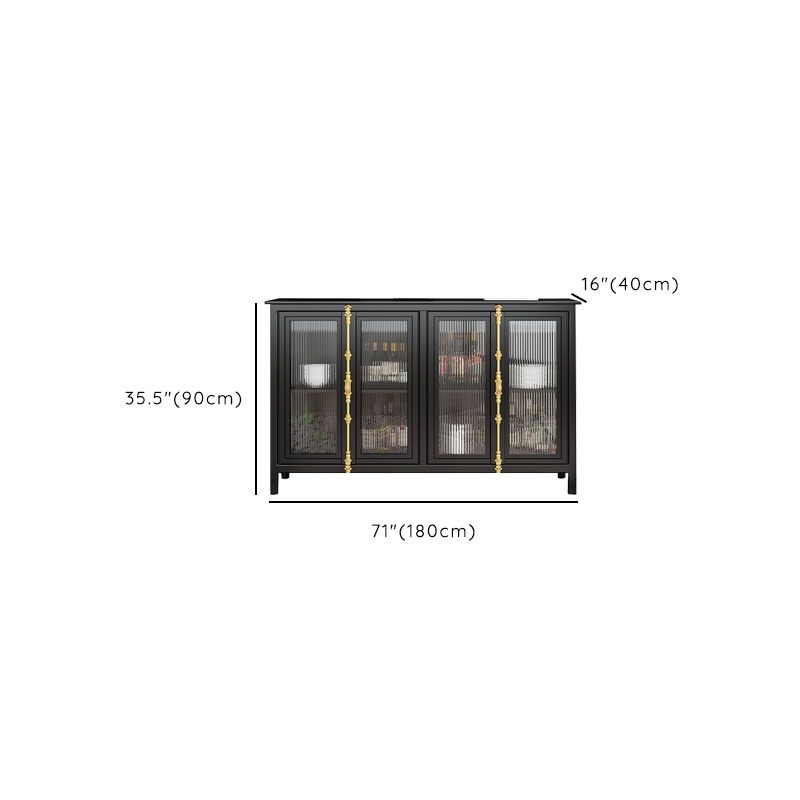 Porte di vetro moderne Curio Curio Armadio in metallo con porte per soggiorno