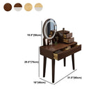 Scandinavian Vanity Makeup Table Set Solid Wood Dressing Table Stool Set
