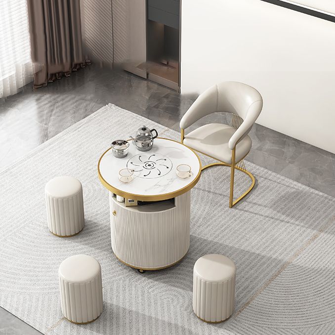 Glam keuken zijstoel goudbasis open rug eetstoel stoel