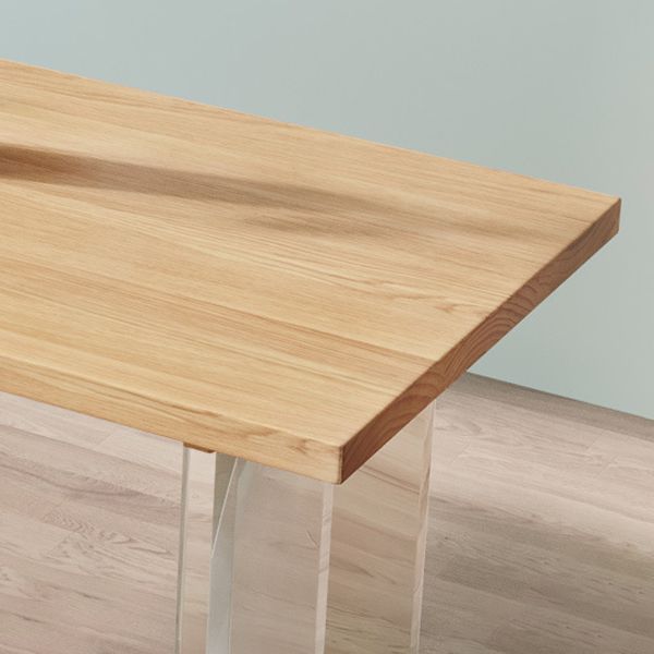 Rectangle Double Base Dining Table Modern Pine Wood Table for Living Room Clearhalo 'Dining Tables & Seating' 'Dining Tables' 'dining_table' 'furn' 'furn_dining_table' 'Furniture' 'Kitchen & Dining Furniture' 1200x1200_cc63b158-aa01-493e-9652-b1a903fe63b6