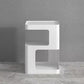 Metal Square End Table Modern 15.7" W Side Table with 2 - Shelf