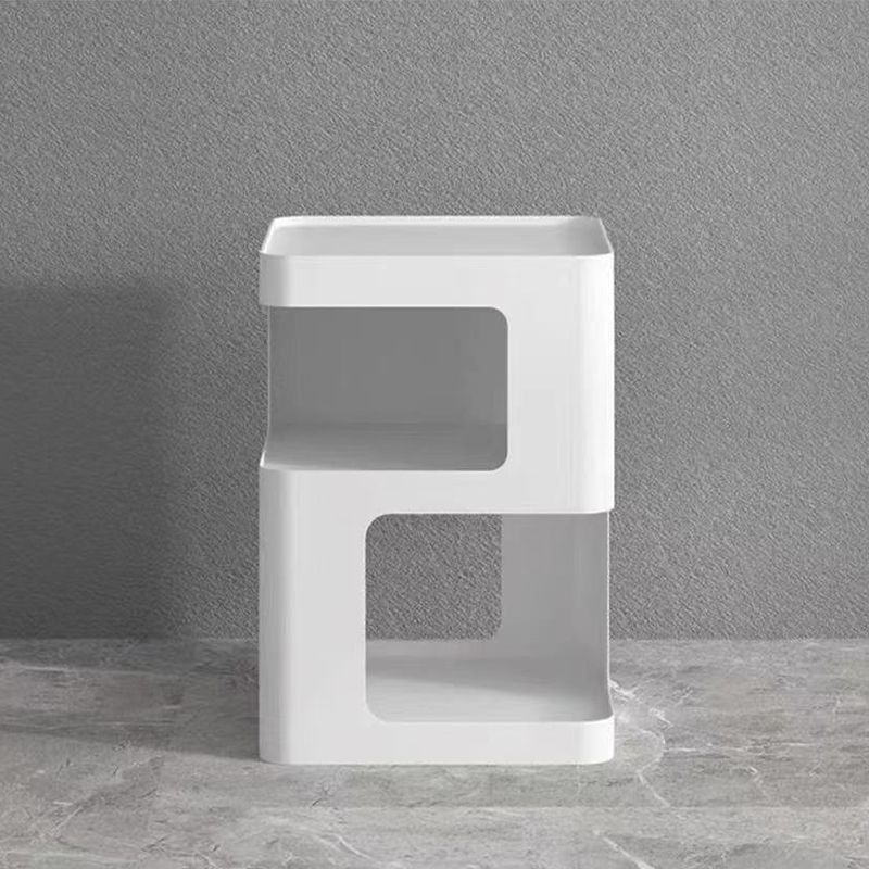 Metal Square End Table Modern 15.7" W Side Table with 2 - Shelf