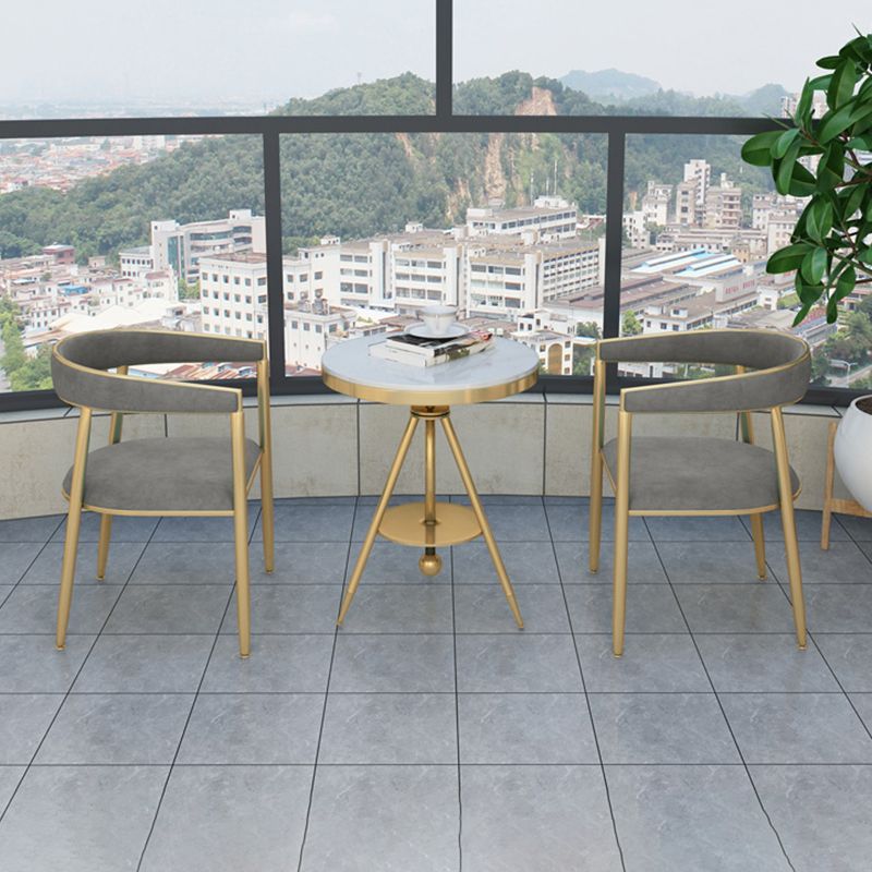 Glam Metal Dining Room Chair Armless Velvet Dining Side Chairs for Home Use Clearhalo ' kitchen&dining_furn' 'Dining Chairs' 'Dining Tables & Seating' 'dining_chair' 'furn' 'furn_dining_chair' 'Furniture' 'furniture_dining_chair' 'Kitchen & Dining Furniture' 'kitchen' 1200x1200_cc650b93-bf03-45cc-a372-155c9282c782