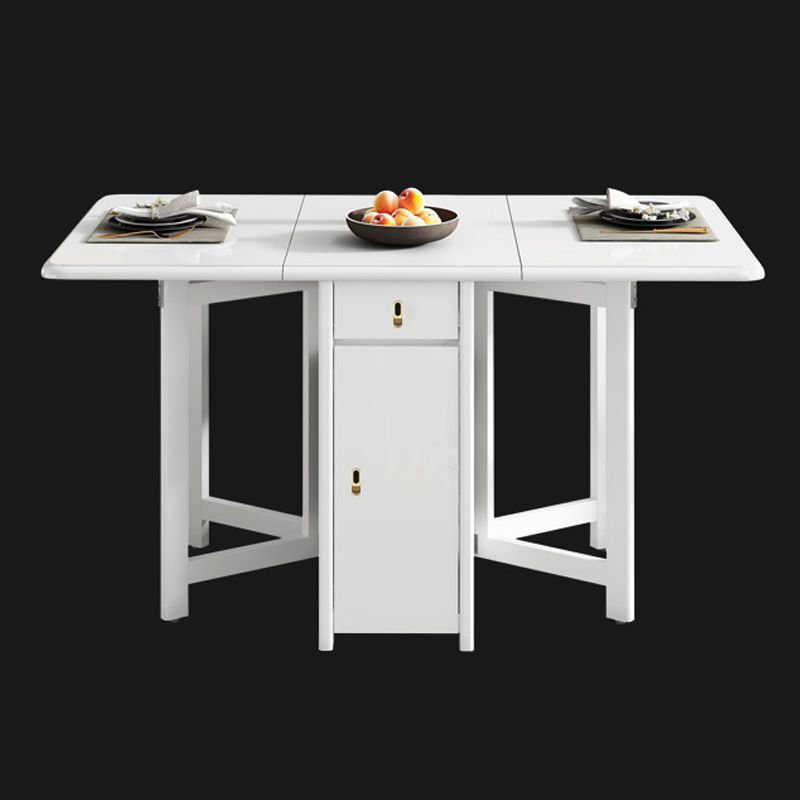 Rectangle Mid-Century Modern Dining Table Drop-Leaf Table with 4 Solid Wood Legs Clearhalo ' dining_table' 'Dining Tables & Seating' 'Dining Tables' 'furn' 'furn_dining_table' 'Furniture' 'furniture_dining_table' 'Kitchen & Dining Furniture' 'kitchen&dining_furn' 'kitchen' 'kitchen_dining_table' 1200x1200_cc67ed08-2c02-4cf2-bae5-45da7be57e12