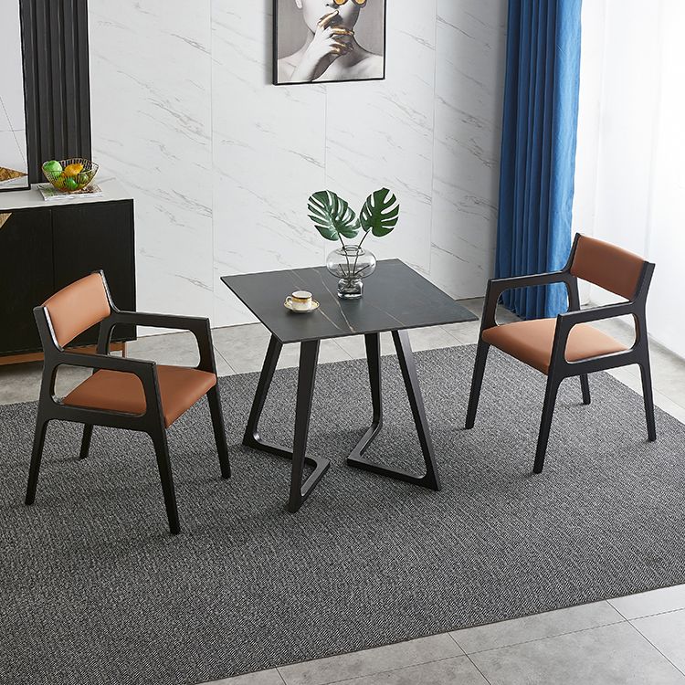 Double Pedestal Stone Dinning Table Industrial Style Furniture for Indoor Clearhalo ' dining_table' 'Dining Tables & Seating' 'Dining Tables' 'furn' 'furn_dining_table' 'Furniture' 'furniture_dining_table' 'Kitchen & Dining Furniture' 'kitchen&dining_furn' 'kitchen' 'kitchen_dining_table' 1200x1200_cc6a3445-6f5b-4dfd-9de6-abbab542f658