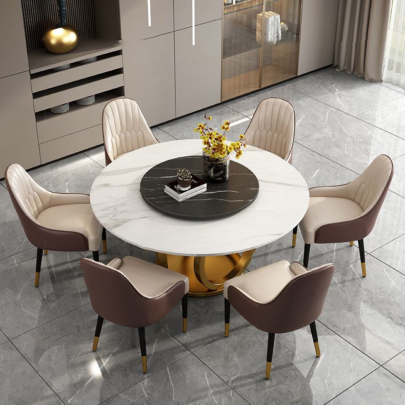 1/2/5/6/7 Pieces Round Modern Marble Furniture Standard Height Dining Table Set Clearhalo 'Dining Room Sets' 'Dining Tables & Seating' 'dining_room_set' 'furn' 'furn_dining_room_set' 'Furniture' 'furniture_dining_room_set' 'Kitchen & Dining Furniture' 'kitchen&dining_furn' 'kitchen' 1200x1200_cc6a5719-f571-4267-9315-f5ad3bf331a6