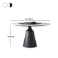 Modern Round Pub Table Stone Top Black Base Pedestal Casual Dining Table Clearhalo 'Dining Tables & Seating' 'Dining Tables' 'dining_table' 'furn' 'furn_dining_table' 'Furniture' 'Kitchen & Dining Furniture' 1200x1200_cc6b19c4-6a6f-448d-bda2-42f481aad910