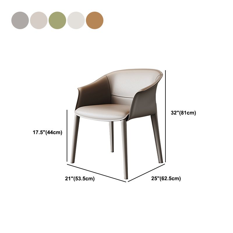 Upholstered Dining Arm Chair Leather Dining Chair for Dining Room