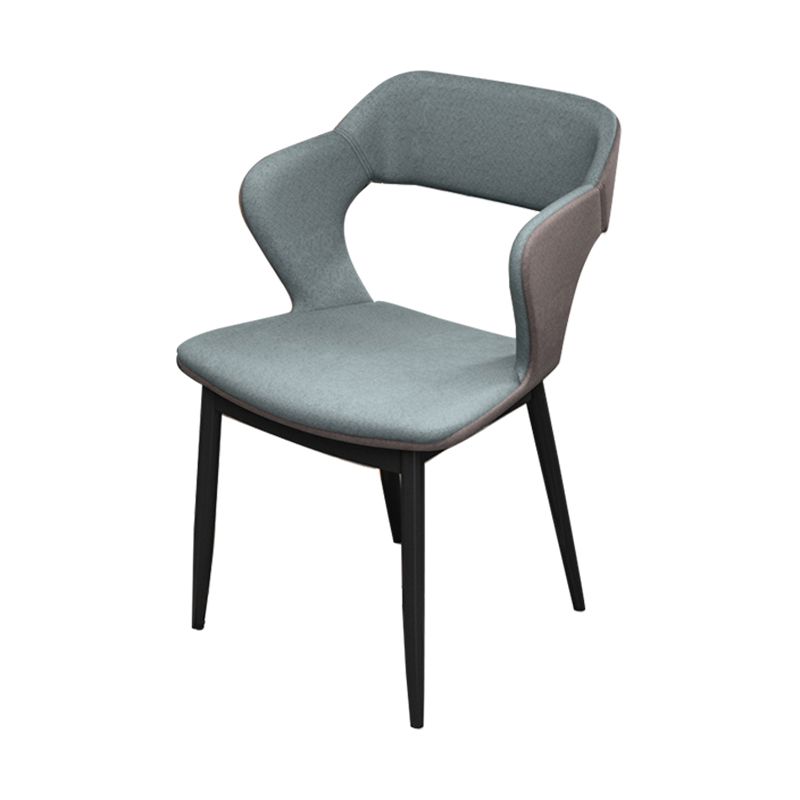 Sedia da pranzo in stile industriale sedia da pranzo senza braccio con gambe di metallo per cucina