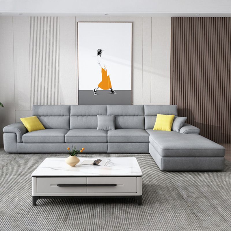 Eigentijdse 4-zits stoffen sectionele sectionele 125.98 "W Pillow Top Arm