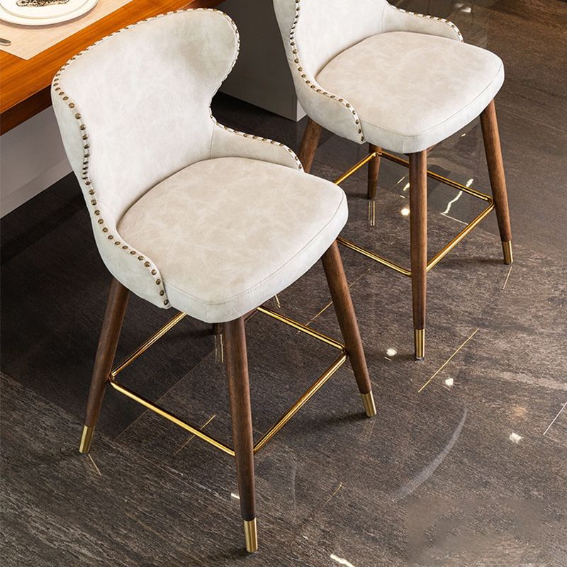 Low Back Dining Stools Bucket Armless Bar Stools with Wood Base Clearhalo 'Bar Furniture' 'Bar Stools' 'bar_stools' 'furn' 'furn_bar_stools' 'Furniture' 'Kitchen & Dining Furniture' 1200x1200_cc6d5b29-f3a8-451a-9c5a-88b6a1036697