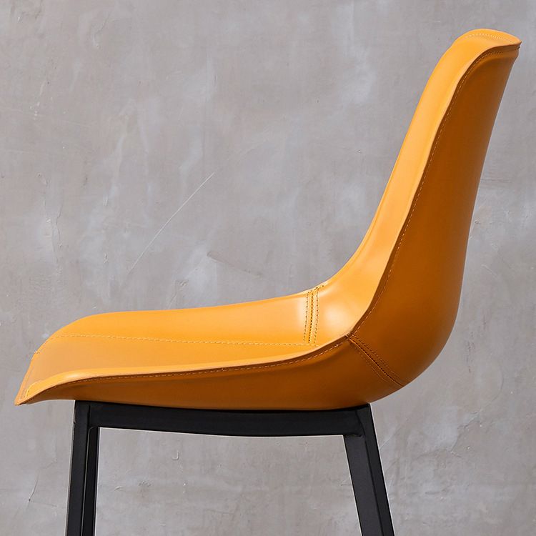 Leather Bar Stool Modern Backrest Counter Stool for Dining Room Clearhalo 'Bar Furniture' 'Bar Stools' 'bar_stools' 'furn' 'furn_bar_stools' 'Furniture' 'Kitchen & Dining Furniture' 1200x1200_cc6e1f1e-2d62-4f2e-966f-043eb6d272b7