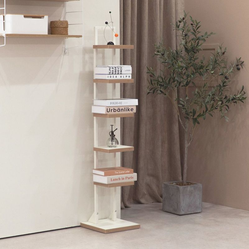 Contemporary Standard Bookshelf Open Back Engineered Wood Bookcase Clearhalo 'Bookcases' 'furn' 'furn_bookcases' 'Furniture' 'Office Furniture' 1200x1200_cc6f3e8f-55dd-4a6c-8d91-1a9afb4bc7be