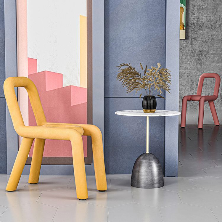 Designer Style Hotel Velvet Side Chair Matte Finish Open Back Dining Chair Clearhalo ' kitchen&dining_furn' 'Dining Chairs' 'Dining Tables & Seating' 'dining_chair' 'furn' 'furn_dining_chair' 'Furniture' 'furniture_dining_chair' 'Kitchen & Dining Furniture' 'kitchen' 1200x1200_cc6f42e4-5d64-42ca-ae26-0bd0c294cb1a