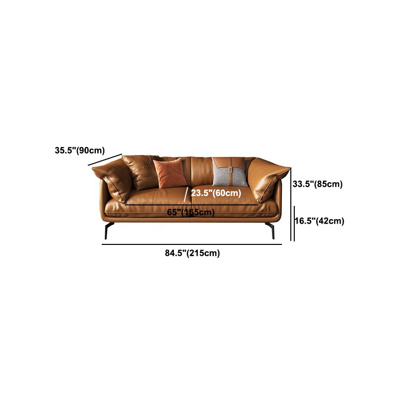 Cushions Sofa 35.43" D x 33.46" H Tuxedo Arm Sofa for Living Room