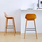 Sgabelli da bar senza braccio scandinavo sgabello da bassa schiena con 4 gambe di faggio