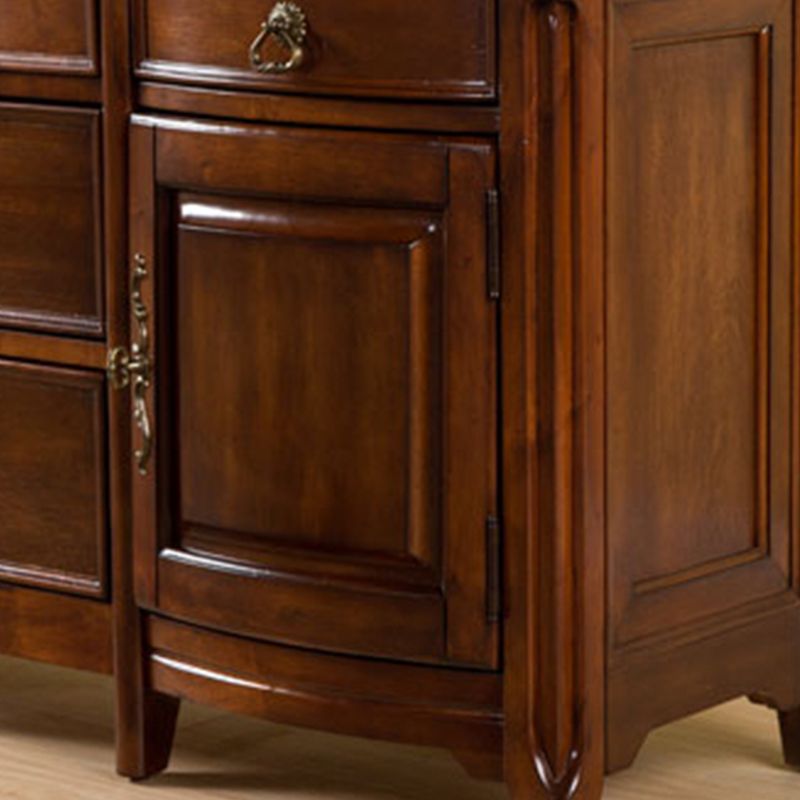 Traditional TV Stand Console Solid Wood Media Console TV Stand with Drawers Clearhalo 'furn' 'furn_tv_stands_entertainment_centers' 'Furniture' 'Living Room Furniture' 'TV Stands & Entertainment Centers' 'TV Stands & Media Storage Furniture' 'tv_stands_entertainment_centers' 1200x1200_cc736ba0-008b-49db-99c7-f97c51043643