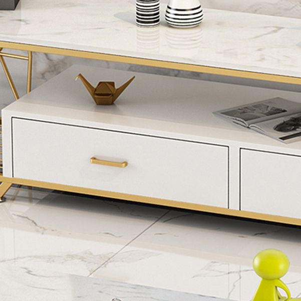 Sala de estar abierta almacenamiento de televisión gabinete de televisión de lujo con cajones de deslizamiento