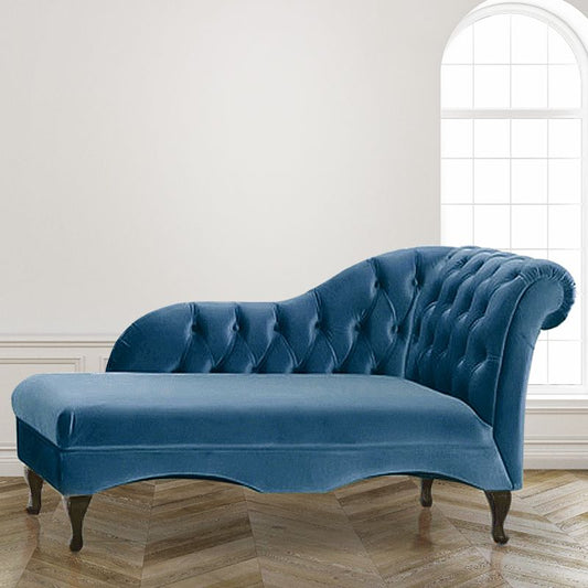 Living Room Rolled Arms Chaise Modern Style Velvet Chaise with Two Arms Clearhalo 'Chairs & Seating' 'Chaise Lounge' 'chaise_lounge' 'furn' 'furn_chaise_lounge' 'Furniture' 'Living Room Furniture' 1200x1200_cc77195d-e7d0-4cec-a374-2de6aeffb4b5