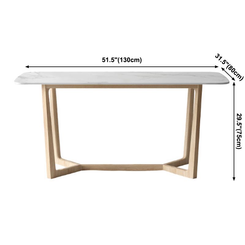 Simplicity Rectangle Dining Room Table Sintered Stone Table with Trestle Base Clearhalo ' dining_table' 'Dining Tables & Seating' 'Dining Tables' 'furn' 'furn_dining_table' 'Furniture' 'furniture_dining_table' 'Kitchen & Dining Furniture' 'kitchen&dining_furn' 'kitchen' 'kitchen_dining_table' 1200x1200_cc7761ba-df64-4a3a-8e66-aa133a3b97eb