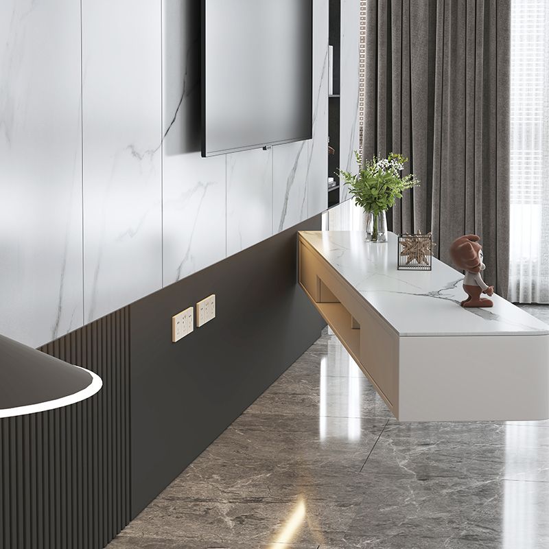 Modern White TV Stand Floating TV Media Stand with Drawers for Living Room Clearhalo 'furn' 'furn_tv_stands_entertainment_centers' 'Furniture' 'Living Room Furniture' 'TV Stands & Entertainment Centers' 'TV Stands & Media Storage Furniture' 'tv_stands_entertainment_centers' 1200x1200_cc796640-6ab9-4439-a192-5a0db4c5750d