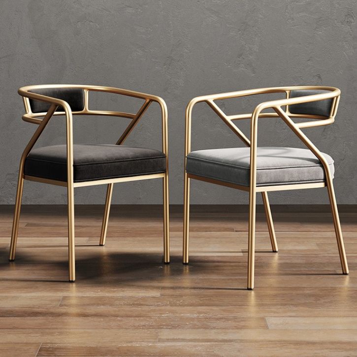 Glam Style Arm Chair Open Back Indoor Dining Chair for Dining Room Clearhalo 'Dining Chairs' 'Dining Tables & Seating' 'dining_chair' 'furn' 'furn_dining_chair' 'Furniture' 'furniture_dining_chair' 'Kitchen & Dining Furniture' 1200x1200_cc7b9c59-17e5-4268-83c8-2d5642a545ae