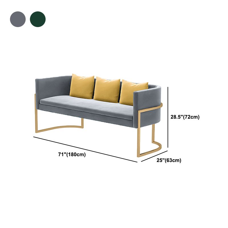 Smoking -Arm -Sofa 24,80 "W x 28,35" H Velvet Sofa Standard -Sofa