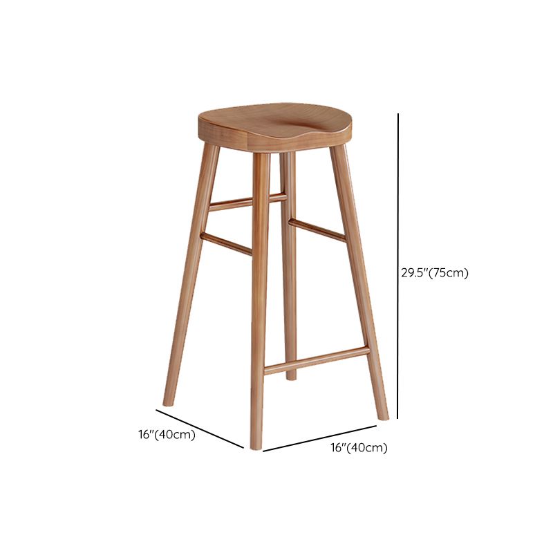 Brown Counter Height Stools Solid Wood Counter Bar Stool for Restaurant Clearhalo 'Bar Furniture' 'Bar Stools' 'bar_stools' 'furn' 'furn_bar_stools' 'Furniture' 'Kitchen & Dining Furniture' 1200x1200_cc7d8fbb-d80d-49be-8ed1-79060c2adbf0