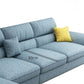 Contemporary Reversible Chaise Sofa with Pillows Flared Arm Sofa Clearhalo 'furn' 'furn_sectionals' 'Furniture' 'furniture_sectionals' 'kitchen' 'kitchen_sectionals' 'Living Room Furniture' 'Sectionals' 1200x1200_cc7ed9c2-8673-4296-8543-d9065e8e1662