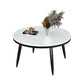 Glam Slate and Metal Coffee Table 4 Legs Round Cocktail Table