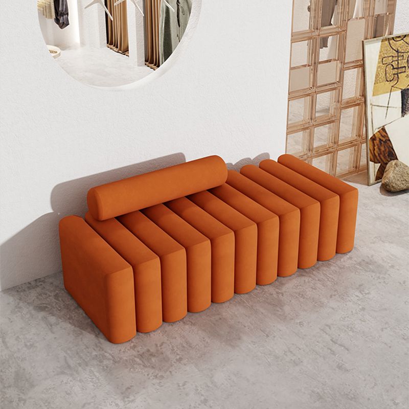 16.92" High Velvet Standard Sofa Contemporary Armless Sofa for Living Room Clearhalo 'furn' 'furn_sofas' 'Furniture' 'Living Room Furniture' 'Sofa' 'sofas' 1200x1200_cc807fdd-6a64-495b-b153-b428fbeb5576