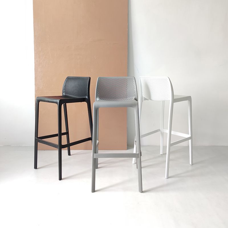 Contemporary Macron Counter Stools Armless Indoor Plastic Bar Stool for Kitchen Clearhalo 'Bar Furniture' 'Bar Stools' 'bar_stools' 'furn' 'furn_bar_stools' 'furniture_bar_stools' 'Kitchen & Dining Furniture' 'kitchen&dining_furn' 'kitchen' 'kitchen_furn' Furniture' 1200x1200_cc80b35b-385b-485a-9353-7bf715df548d