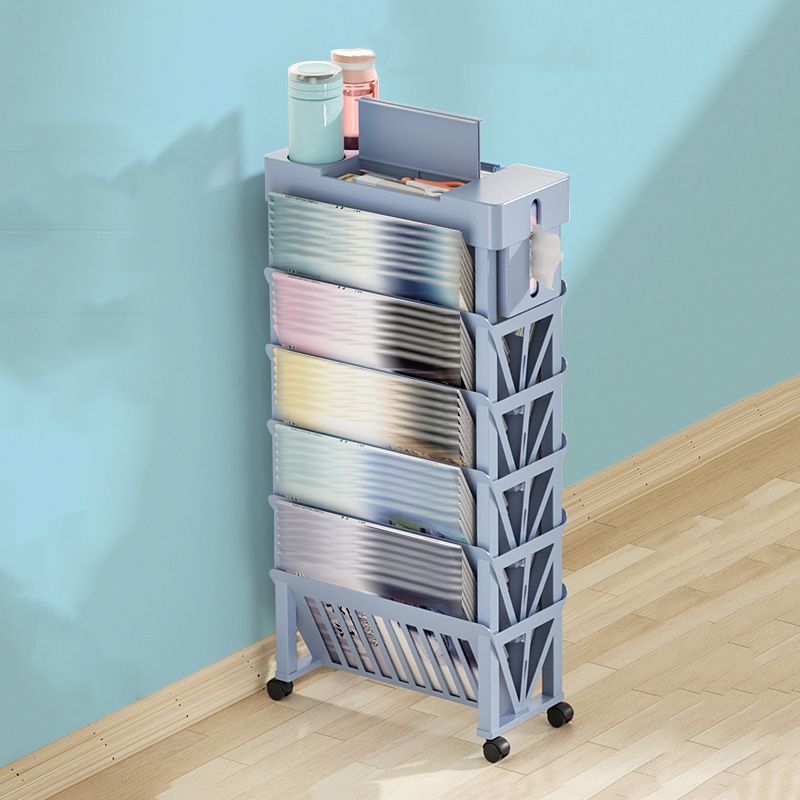 Plastic Closed Back Geometric Bookshelf Contemporary Bookshelf for Classroom Clearhalo 'Bookcases' 'furn' 'furn_bookcases' 'Furniture' 'furniture_bookcases' 'kitchen' 'kitchen_bookcases' 'Living Room Furniture' 'Office Furniture' 1200x1200_cc80face-7865-4ed7-a322-d2cb77889326