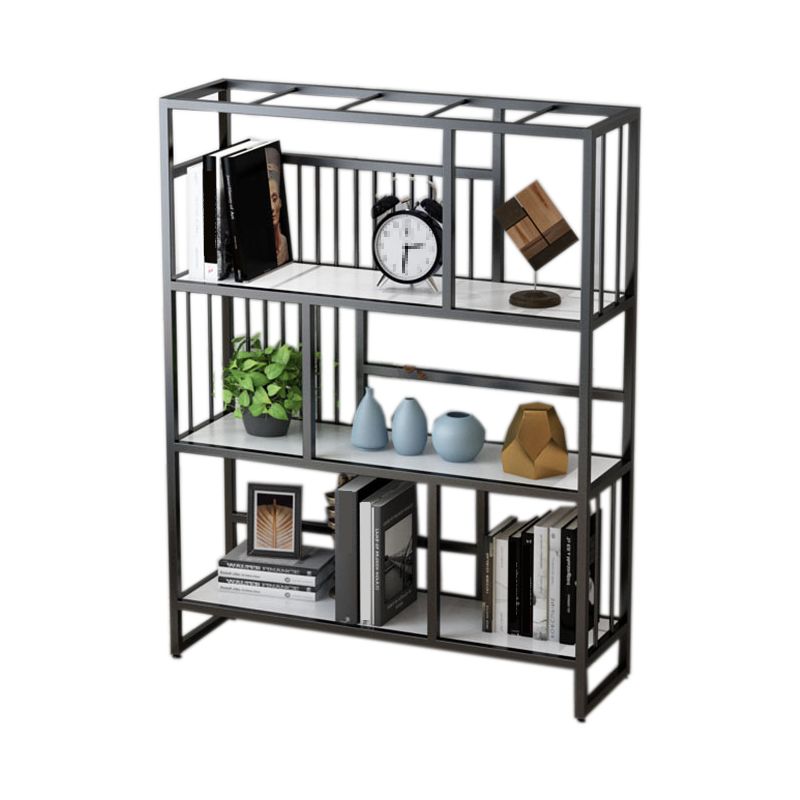 12.2 "brede standaard boekenkast met multi -planken in gouden boekenkast voor woonkamer