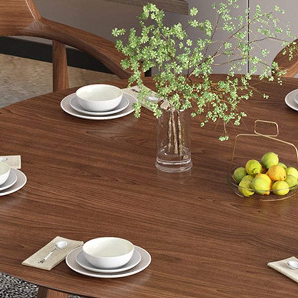 Round Double Pedestal Casual Dining Table Wood Color Fixed Table of Ashwood Solid Wood Clearhalo ' dining_table' 'Dining Tables & Seating' 'Dining Tables' 'furn' 'furn_dining_table' 'Furniture' 'furniture_dining_table' 'Kitchen & Dining Furniture' 'kitchen&dining_furn' 'kitchen' 'kitchen_dining_table' 1200x1200_cc826f4e-7c1a-45e2-bf31-087b62efe844