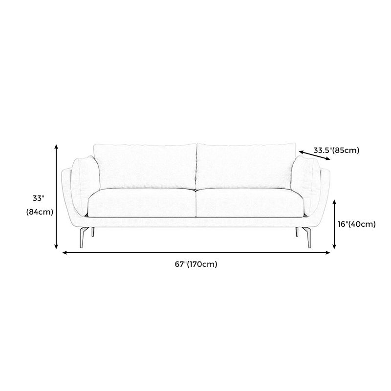 Sofa Chaise for Apartment Flared Arm Sofa for Home Living Room Clearhalo 'Furniture' 'furniture_sofas' 'kitchen' 'kitchen_sofas' 'Living Room Furniture' 'Sofa' 'sofas' 1200x1200_cc82793c-b939-4164-b679-a18ae20cf537