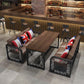 Industrial Dining Table Pine Solid Wood Table with Trestle Base for Home Kitchen Dinner Clearhalo ' dining_table' 'Dining Tables & Seating' 'Dining Tables' 'furn' 'furn_dining_table' 'Furniture' 'furniture_dining_table' 'Kitchen & Dining Furniture' 'kitchen&dining_furn' 'kitchen' 'kitchen_dining_table' 1200x1200_cc83fd05-581f-4d98-9c96-5e4eecf8b7bb