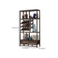 Traditional Brown Wine Rack Floor Wood Wine Bottle Rack for Living Room