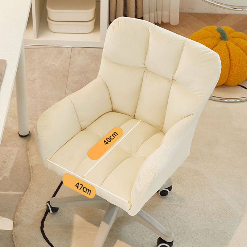 車輪付きのモダンアームレスタスクチェア人間工学的オフィスチェア（枕は含まれていません）