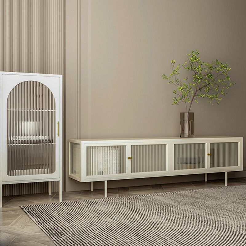 Home Metal TV Console Industrial Rectangle TV Cabinet with Glass Doors Clearhalo 'furn' 'furn_tv_stands_entertainment_centers' 'Furniture' 'Living Room Furniture' 'TV Stands & Entertainment Centers' 'TV Stands & Media Storage Furniture' 'tv_stands_entertainment_centers' 1200x1200_cc89cb85-7da5-440a-a25e-d59e90d97fed