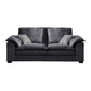 Fabric Pillow Top Arm Sectional 29.53"High Cushion Back Sofa, Black Clearhalo 'furn' 'furn_sectionals' 'Furniture' 'furniture_sectionals' 'Living Room Furniture' 'Sectionals' 1200x1200_cc8e2732-aa5f-4373-8f74-a7530d0adb61