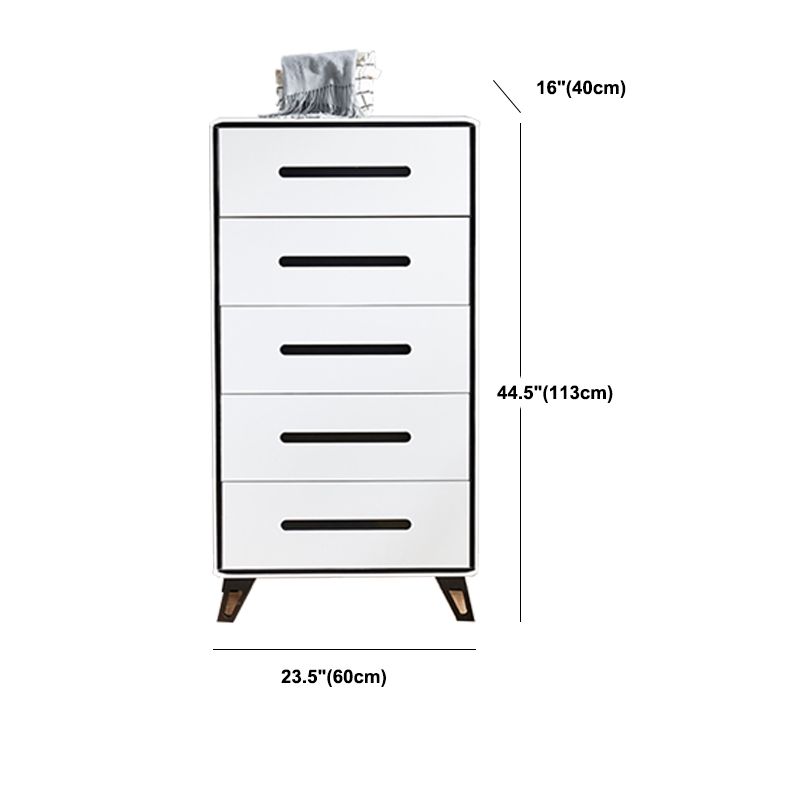 16" W Modern Storage Chest Dresser White Vertical Storage Chest with 3/4/5 Drawers Clearhalo 'Bedroom Furniture' 'Dressers & Chests' 'dressers_chests' 'furn' 'furn_dressers_chests' 'Furniture' 1200x1200_cc8f7782-28bf-444b-b567-7f518364fff2