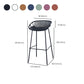 Nordic Backrest Counter Stool with Metal Base Plastic Armless Cafe Bar Chair with 4 Legs Clearhalo 'Bar Furniture' 'Bar Stools' 'bar_stools' 'furn' 'furn_bar_stools' 'Furniture' 'Kitchen & Dining Furniture' 1200x1200_cc92a9ac-0922-40d3-9b40-95cb2822708d