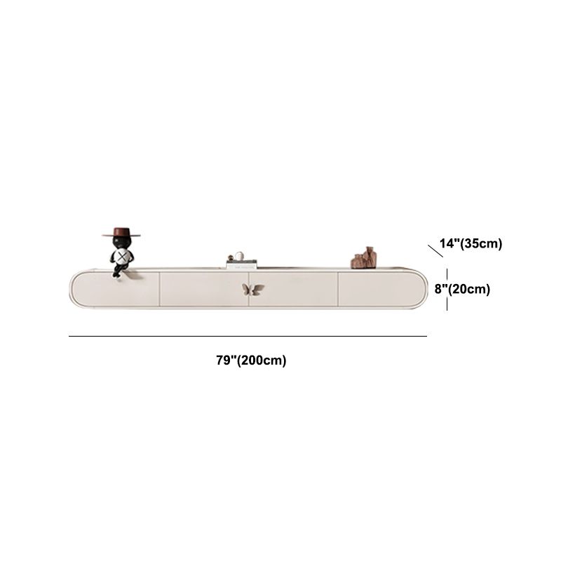 White Slate TV Cabinet Gorgeous Style Simple Home Wall-mounted TV Media Console Clearhalo 'furn' 'furn_tv_stands_entertainment_centers' 'Furniture' 'Living Room Furniture' 'TV Stands & Entertainment Centers' 'TV Stands & Media Storage Furniture' 'tv_stands_entertainment_centers' 1200x1200_cc93183e-acd4-4b6f-9e1a-498a03ac7583