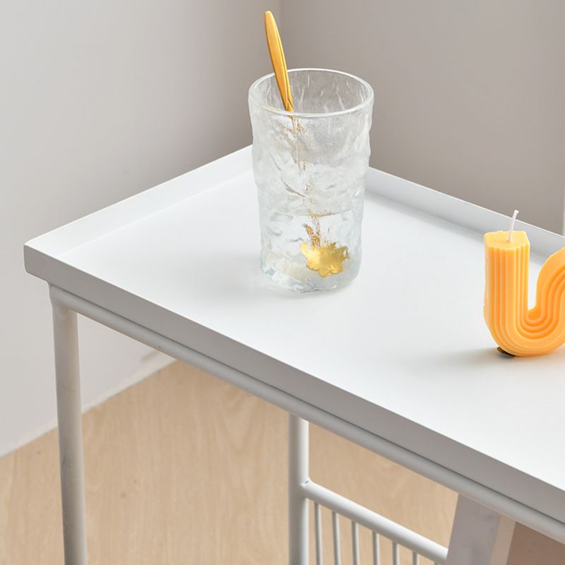 Contemporary Metal End Table Tray Top Accent Side Table with Storage Clearhalo 'Coffee & Accent Tables' 'End & Side Tables' 'end_side_tables' 'furn' 'furn_end_side_tables' 'Furniture' 'Living Room Furniture' 1200x1200_cc93886a-d2cf-4277-856f-0279eb9959ff