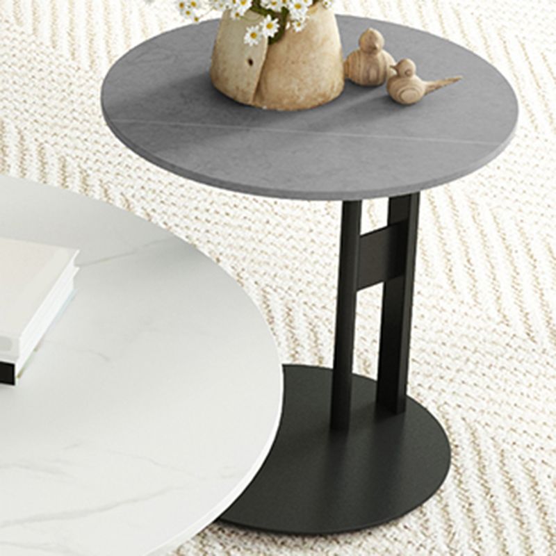 Modern Slate Coffee Table Round Coffee Table for Living Room Clearhalo 'Coffee & Accent Tables' 'Coffee Tables' 'coffee_tables' 'furn' 'furn_coffee_tables' 'Furniture' 'Living Room Furniture' 1200x1200_cc940c99-2bc0-4569-aba4-02a60aae8b55