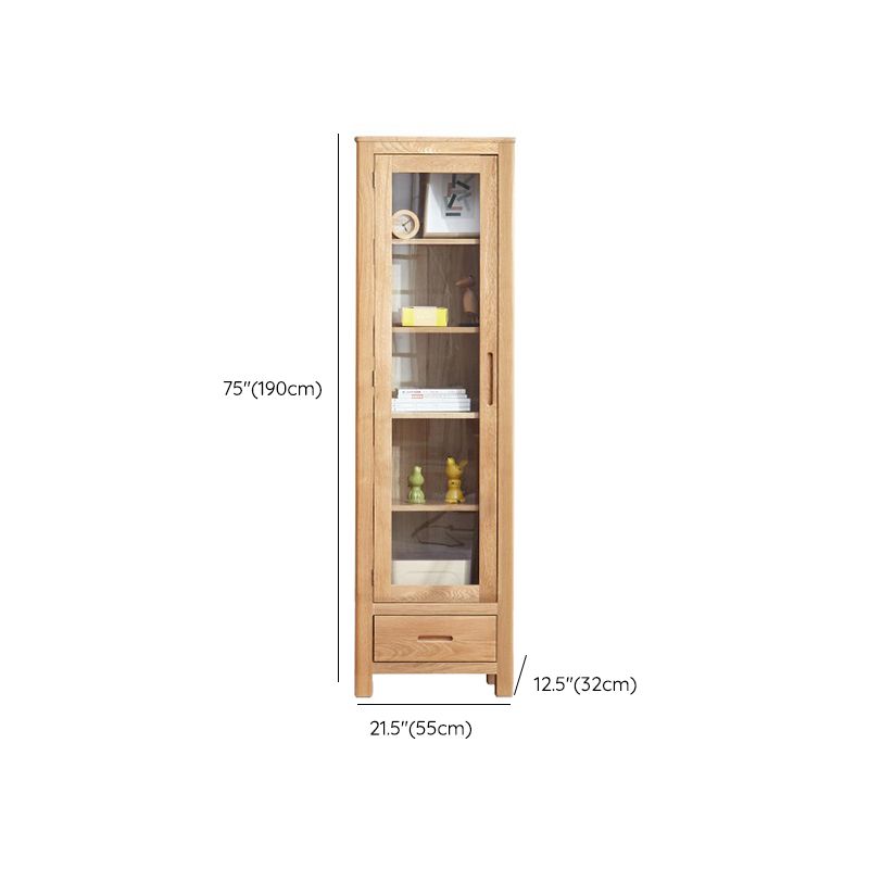 Solid Wood Display Cabinet Modern Style Glass Door with Adjustable Shelf Clearhalo 'Display & China Cabinets' 'display_china_cabinets' 'furn' 'furn_display_china_cabinets' 'Furniture' 'Kitchen & Dining Furniture' 1200x1200_cc944798-b7f3-4c3d-b559-56e1cadb90c5