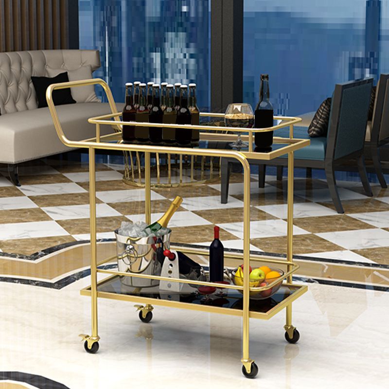 Contemporary 31.5"H Prep Table Rectangular Metal Rolling Prep Table for Dining Room Clearhalo 'furn' 'furn_kitchen_islands_carts' 'Furniture' 'Kitchen & Dining Furniture' 'Kitchen Islands & Carts' 'kitchen_islands_carts' 1200x1200_cc95109a-8ae8-4fd0-a272-855e1a955c14