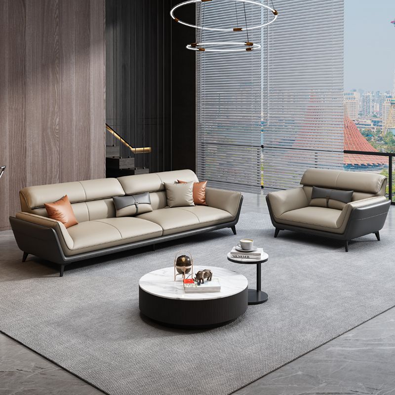 33.46" H Flared Arm Modern Sofa with Sewn Pillow Back Metal Legs Sofa Clearhalo 'furn' 'furn_sofas' 'Furniture' 'furniture_sofas' 'Living Room Furniture' 'Sofa' 'sofas' 1200x1200_cc951c0e-e7da-4a46-8d38-474a45549edd